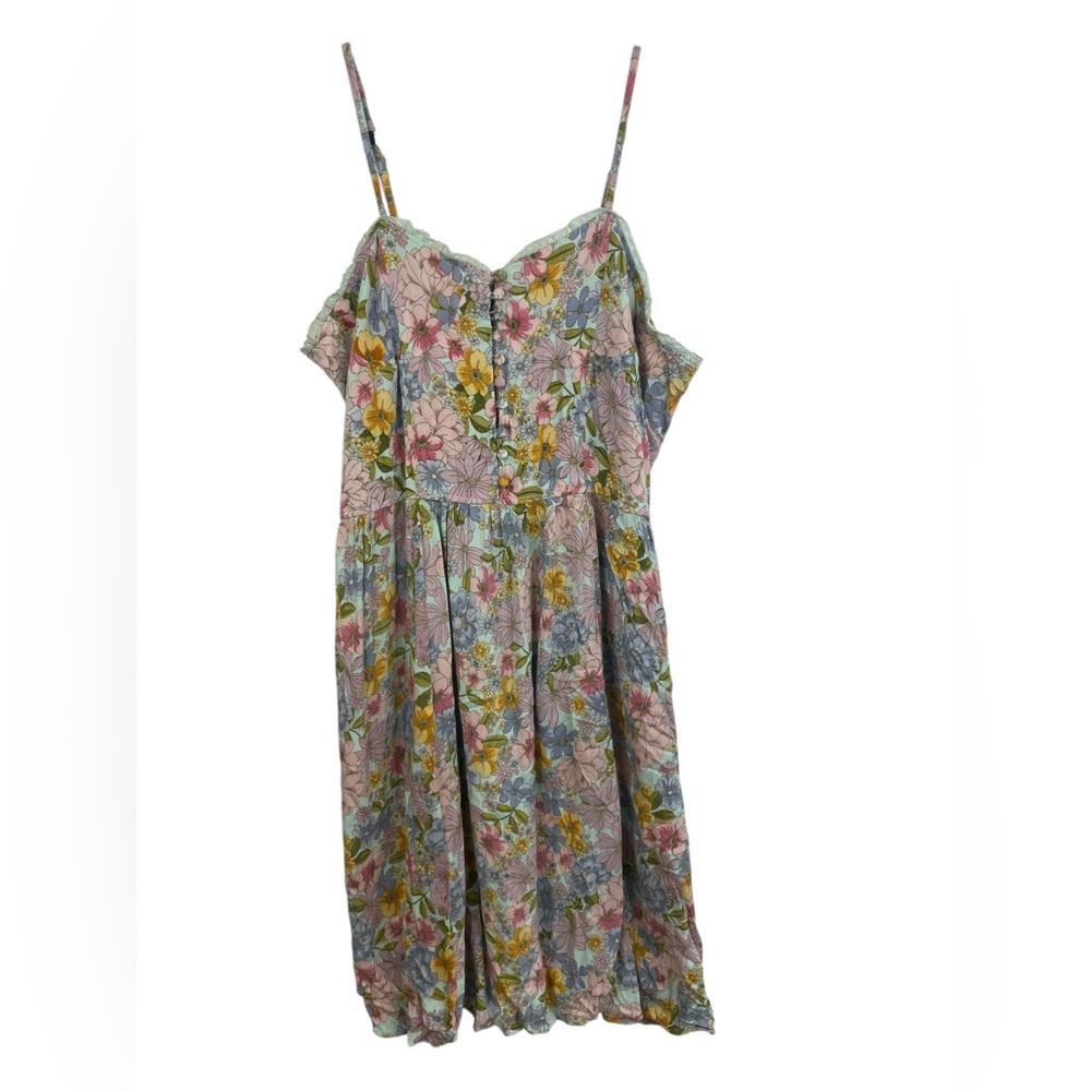 Nostalgia Spaghetti Strap Floral Dress - Size XL